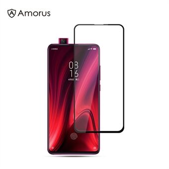 AMORUS Zijdedruk Volledige Dekking Volledige Lijm 9H Gehard Glas Screen Film voor Xiaomi Redmi K20 / K20 Pro / Mi 9T / Mi 9T Pro