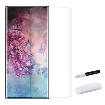 3D Volledige Lijm UV Vloeistof Gehard Glas Screen Protector Film + UV Lamp voor Galaxy Note 10 / Note 10 5G