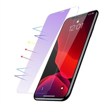 Voor iPhone 11 Pro Max 6.5 inch (2019)/XS Max BASEUS 2 STUKS 0.15mm Full-glass Anti-bluelight Gehard Glas Film + Installatie Tool