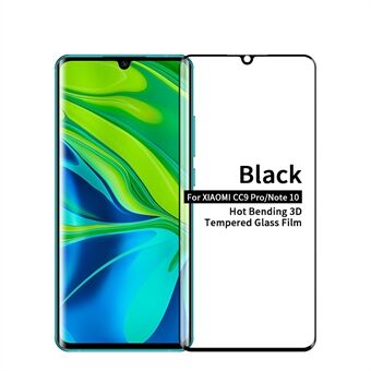 PINWUYO voor Xiaomi Mi CC9 Pro/ Note 10 3D gebogen gehard glazen schermbeschermfolie