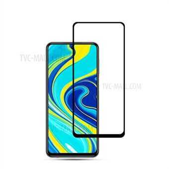 MOCOLO Silk Printing Anti-explosie Gehard glas Film op volledig scherm voor Xiaomi Redmi Note 9/9 Pro/ Redmi 10X 4G - Zwart