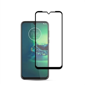 MOCOLO Silk Printing Anti-explosie gehard glas Film op volledig scherm [Volledige lijm] voor Motorola Moto G8 Plus