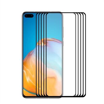 HOED Prince 5 stks/set volledige lijm full size 0.26 mm 9H 2.5D gehard glas screen film voor Huawei P40