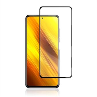 MOCOLO Anti-explosie gehard glas voor Xiaomi Poco X3 NFC / Poco X3 / X3 Pro, dubbele verdediging Full Size Full Glue Silk Printing HD Clear Film - Zwart