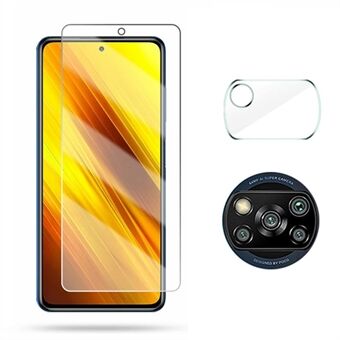 2.5D 9H Arc Edge Screen Protector in gehard glas met cameralensfilm voor Xiaomi Poco X3 NFC