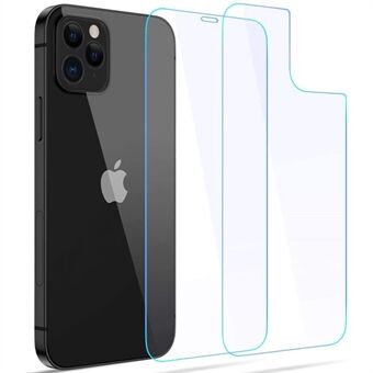 2.5D Arc Edge 9H screenprotector van gehard glas met film aan de achterkant voor iPhone 12 mini