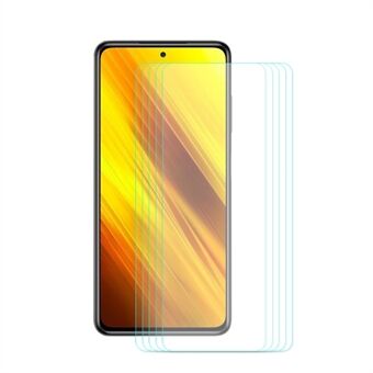 5 stks/set ENKAY HAT- Prince Arc Edge 0.26mm 9H 2.5D Gehard Glas Screen Protector voor Xiaomi Poco X3/Poco X3 NFC