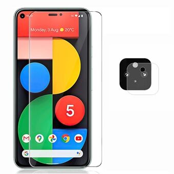 2.5D 9H Arc Edge voor Google Pixel 5 schermbeschermer in gehard glas + cameralensfilm