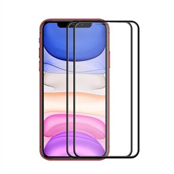 ENKAY HAT Prince 2 stuks / set Arc Edge Full Cover Tempered Glass Screenprotector voor iPhone 11 / iPhone XR