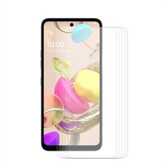 5 stks/set HAT Prince 0.26mm 9H 2.5D Arc Edge gehard glas screen film voor LG K42 / LG K52 / LG K62