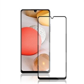 MOCOLO Full Glue Silk Printing Complete bedekkende schermbeschermer van gehard glas voor Samsung Galaxy A42 5G - zwart