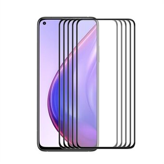 5 STKS / SET ENKAY HOED- Prince 9H gehard glas compleet bedekkend volledig zelfklevende schermfilm voor Xiaomi Mi 10T 5G / Mi 10T Pro 5G / Redmi K30S