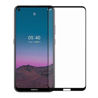 Complete ondoorzichtige film van gehard glas voor Nokia 5.4 Full Glue Black Edges-schermbeschermer