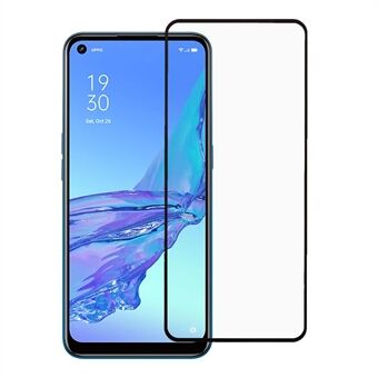 Zijdeprint compleet bedekkend volledig gelijmd gehard glas screenprotector voor Oppo A53 (2020)