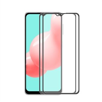 2 STKS / SET HOED Prince Volledige lijm Hoge transparantie 9H gehard glas compleet ondoorzichtige schermbeschermer voor Samsung Galaxy A32 5G // M32 5G / M12 / A12