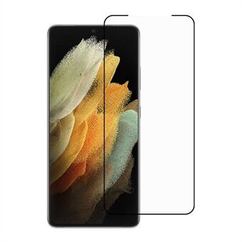 RURIHAI 3D Gebogen Volledige Lijm Gehard Glas Full Screen Protector Film [Vingerafdrukherkenning] voor Samsung Galaxy S21 Ultra 5G