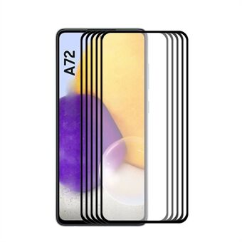 5 stks/set HOED- Prince 0.26 mm 9H 2.5D schermbeschermer van ondoorzichtig gehard glas op volledig scherm [volledig zelfklevend] voor Samsung Galaxy A72 5G / 4G