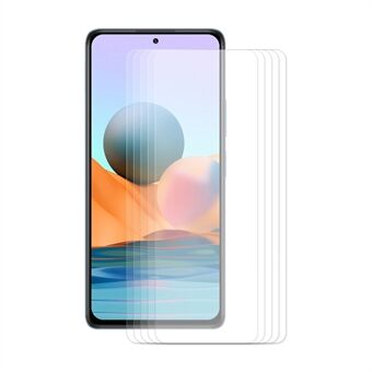 5 stks / set HAT Prince 0.26 mm 9H 2.5D Arc Edge Ultra Clear Gehard Glas Screenprotector voor Xiaomi Redmi Note 10 Pro 4G (India) / (Global) / Note 10 Pro Max