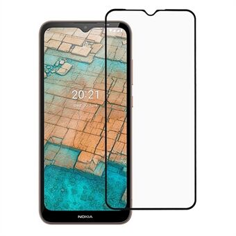 Zeefdruk met volledige dekking Volledig zelfklevende schermbeschermer van gehard glas voor Nokia C10 / C20