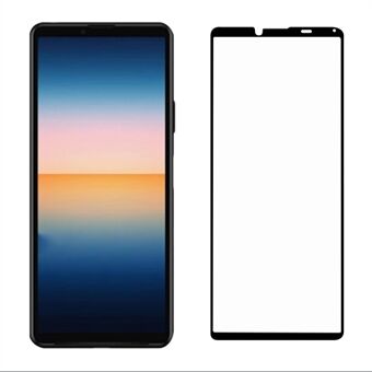 Screenprotector van gehard glas, zwarte randen voor Sony Xperia 10 III 5G [Volledige dekking] [Volledige lijm]