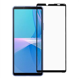 RURIHAI Volledig Gel Ultra Dun 0,26mm 2.5D Stevig Beschermend Gehard Glas Screen Protector voor Sony Xperia 10 III 5G