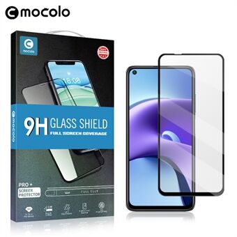 MOCOLO Zeefdruk Anti-burst Gehard glas Volledig scherm Volledig zelfklevende film voor Xiaomi Redmi Note 9 5G / Note 9T 5G - Zwart