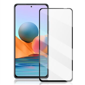 MOCOLO Silk Print HD Full Screen Coverage Full Glue Tempered Glass Protector voor Xiaomi Redmi Note 10 5G / Poco M3 Pro 5G - Zwart