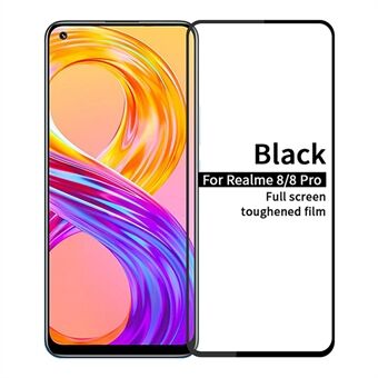 PINWUYO voor Realme 8/8 Pro Volledige Lijm Onbreekbaar Gehard Glas Film Anti-Vingerafdruk Screen Protector (Internationale Versie)