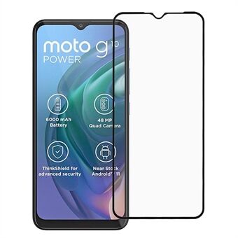 Volledige dekking Scherm Gedrukt Gehard Glas Screen Protector Film Bescherming (Volledige Lijm) voor Motorola Moto G10 Power