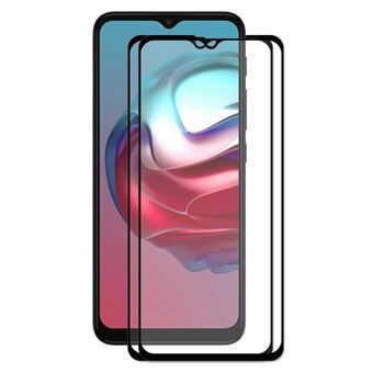 2 stks / set HAT Prince Ultradunne 0.26 mm 9H 2.5D Ultra Clear Volledige Lijm Compleet ondoorzichtige Screenprotector van gehard glas voor Motorola Moto G10 / G20 / G30