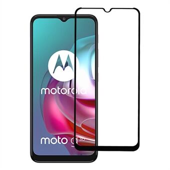 Ultra Clear 9D Full Adhesive Full Cover Silk Print Gehard Glas Screen Protector voor Motorola Moto G30 / G10