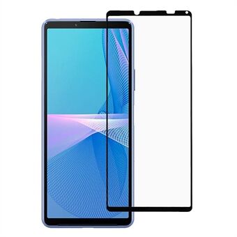 Screen Printed Tempered Glass Full Glue Anti-Burst Full Screen Protector voor Sony Xperia 10 III