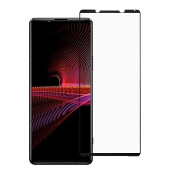 Anti-explosie Volledige Lijm Zijde Print Gehard Glas Full Screen Cover Beschermfolie voor Sony Xperia 1 III 5G