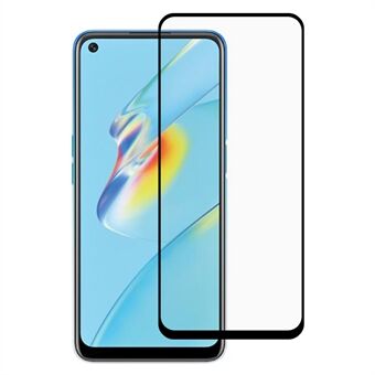 Volledig zelfklevende zijdeafdruk van gehard glas Antikras Schermbeschermfolie met volledige dekking voor Oppo A54 4G