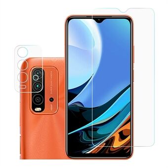 2.5D 9H gehard glazen schermbeschermer + achtercameralensfilm voor Xiaomi Redmi 9T