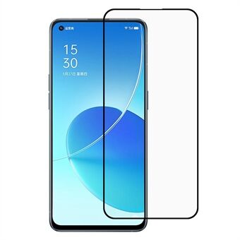 Volledig zelfklevende zeefdruk Gehard glas Anti-burst Full Screen Cover Protector voor Oppo Reno6 5G