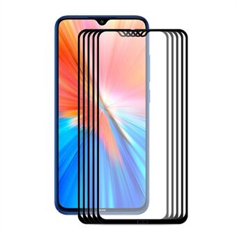 5 stks/set HOED Prince 0.26mm 9H 2.5D Volledige dekking Ultra Clear Volledige zelfklevende gehard glas screen protector film voor Xiaomi Redmi Note 8 2021