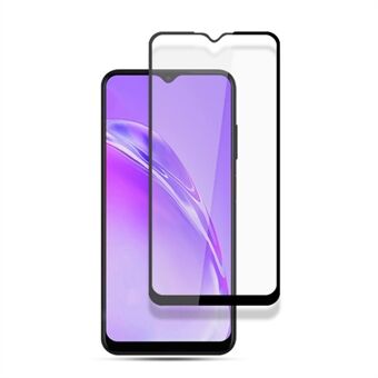 AMORUS Silk Printing Full Glue Tempered Glass Screenprotector voor Galaxy A03s (164,2 x 75,9 x 9,1 mm) - Zwart