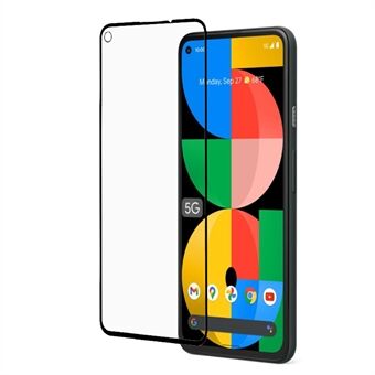 Volledige Lijm Volledige Dekking HD Gehard Glas Anti-kras Zijde Print Screen Protector voor Google Pixel 5a 5G