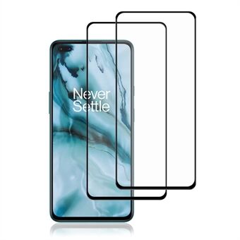 AMORUS 2 stuks zeefdruk full size full lijm Secundaire uithardende helder gehard glas screenprotector voor OnePlus Nord