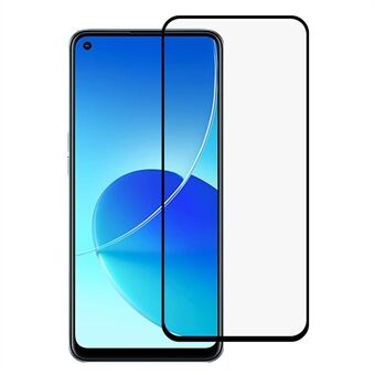 Ultradunne HD zeefdruk met volledige dekking Anti-explosie volledig zelfklevende schermbeschermer van gehard glas voor OPPO Reno6 Z