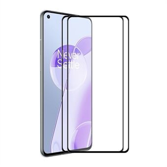 HOED- Prince 2 stuks / set Volledige lijm High Clear Anti-kras Sensitive Touch 6D Silk Print Volledig scherm Cover van gehard glas schermfilm voor OnePlus 9RT 5G