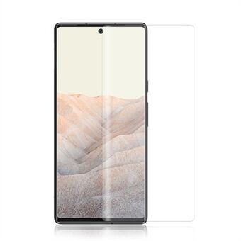 AMORUS Ultra Clear Volledige Dekking Volledige Lijm 3D Gebogen UV Vloeibare Lijm Gehard Glas Film voor Google Pixel 6 Pro