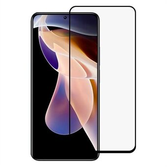 Volledige ondoorzichtige zeefdruk Volledig zelfklevende Anti-kras gehard glas screen protector film voor Xiaomi Redmi Note 11 Pro / Note 11 Pro +