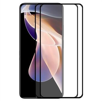 2 Stks / set HAT Prince 0.26 mm 9H 2.5D Volledige dekking Anti-stof Geen Bubble Helder Volledig gelijmd gehard glas screen protector film voor Xiaomi Redmi Note 11 Pro/ Note 11 Pro +