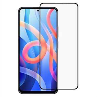 Zeefdruk HD Clarity Volledige dekking Volledige lijm gehard glas screen protector voor Xiaomi Redmi Note 11 5G / Poco M4 Pro 5G