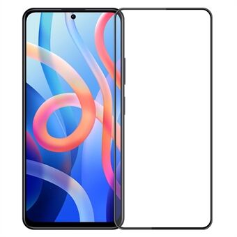 PINWUYO HD Vingerafdruk Gratis Anti-Explosie 3D Gebogen Edge Volledige Cover Gehard Glas Screen Protector [Volledige Lijm] voor Xiaomi Redmi Note 11 5G / Poco M4 Pro 5G