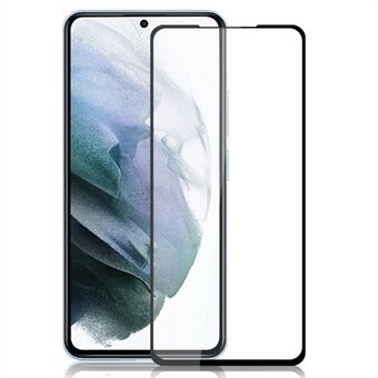 AMORUS Secundaire verharding Volledige dekking Volledige lijm Zijdedruk HD gehard glas schermfilm voor Samsung Galaxy S22 Plus - zwart