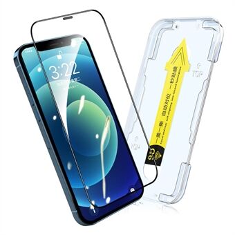 HAT Prince Voor iPhone 12 mini 5,4 inch Arc Edge Full screen cover Volledige lijm gehard glas film screen protector met eenvoudige installatie tool