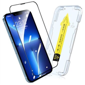 HAT Prince Stofdichte volledig zelfklevende Arc Edge Full Screen Cover Gehard glas Film Screen Protector met Easy Installation Tool voor iPhone 13 mini 5.4 Inch